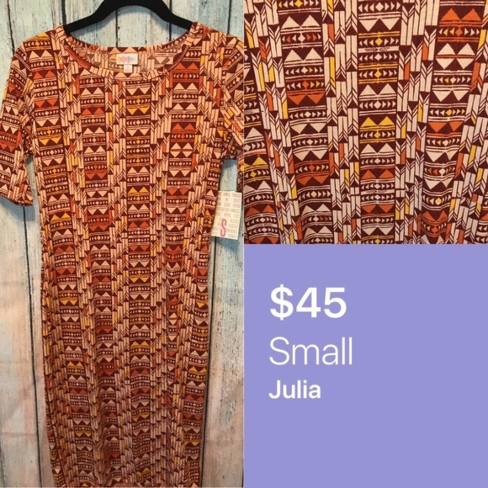 LuLaRoe Julia Dress Size Small